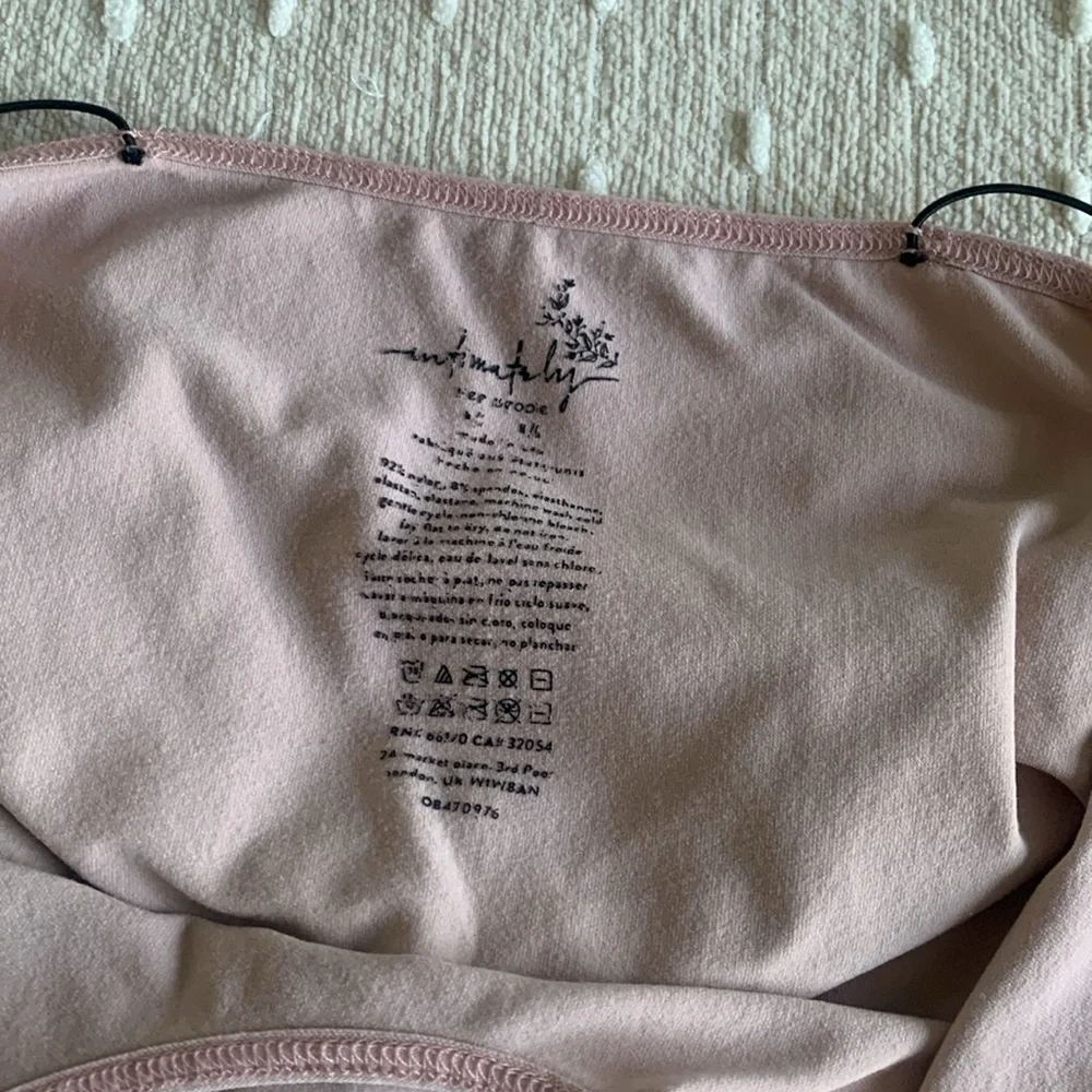 Free People Light‎ Pink Cropped Tank Top XL
